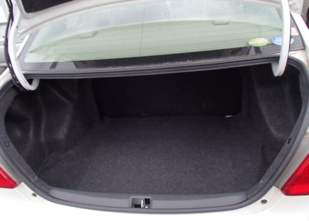 Toyota Belta trunk is very deep and carries a lot of luggage
