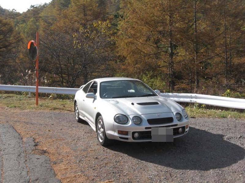 Toyota Celica GT4 front scenic mountain