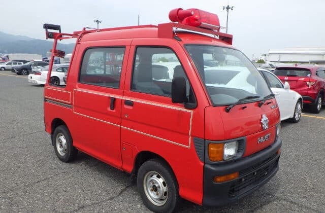 Daihatsu Hijet Fire Truck, Import Daihatsu Hijet, Japanese Car Auction, Used Fire Truck From Japan, Buy Used Cars From Japan, Daihatsu Hijet Export, Hijet Fire Truck Auction, Import Kei Trucks, Japanese Emergency Vehicle. Japan Car Direct