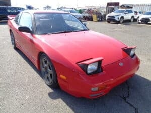 Red Nissan 180SX, Nissan 180SX, 180SX, JDM Car, Turbocharged Coupe, Drift Car, Japanese Import, Nissan Sports Car, Import Cars From Japan, Japan Car Direct