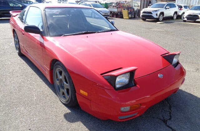 Red Nissan 180SX, Nissan 180SX, 180SX, JDM Car, Turbocharged Coupe, Drift Car, Japanese Import, Nissan Sports Car, Import Cars From Japan, Japan Car Direct