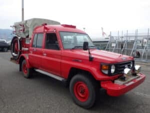 Toyota Land Cruiser Fire Truck, Land Cruiser Fire Truck, Fire Truck, JDM Fire Truck, Japanese Fire Truck, Off-Road Fire Truck, Emergency Vehicle, Importing Cars From Japan, Japanese Car Auctions, Japan Car Direct