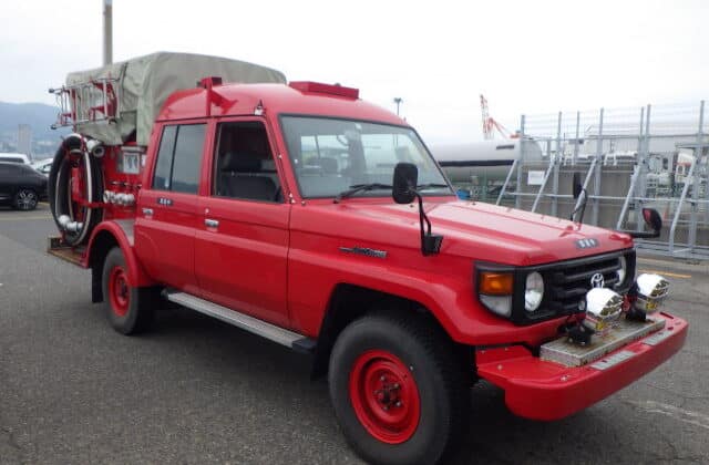 Toyota Land Cruiser Fire Truck, Land Cruiser Fire Truck, Fire Truck, JDM Fire Truck, Japanese Fire Truck, Off-Road Fire Truck, Emergency Vehicle, Importing Cars From Japan, Japanese Car Auctions, Japan Car Direct