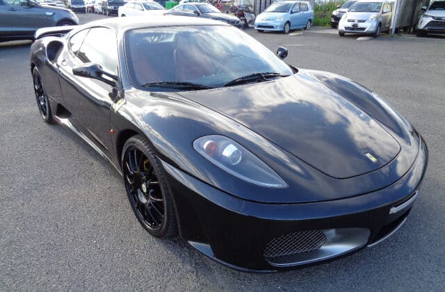 Ferrari F430 Black, Black Ferrari F430 Import, Ferrari F430 Japan, Ferrari F430 for Sale, Japanese Car Auctions, Importing Ferrari F430, Used Ferrari Japan, Ferrari F430 Auction, Ferrari F430 Black for Sale, Japan Car Direct