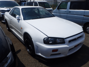 Nissan Skyline, classic JDM car, import Skyline from Japan, used Nissan Skyline for sale, white Skyline, Japanese sports car, Skyline customization, Japan car auctions, importing cars from Japan, Japan Car Direct, GTS-T